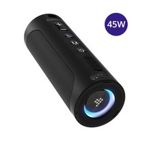tronsmart t6 pro 스피커 45w 블루투스 5.0 휴대용 스피커 내장형 파워뱅크 ipx6 nfc 24시간 재생 야외용, 검은색