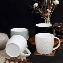 마시 프렌치 톨 머그컵 350ml 도자기 커피잔 티머그, 민트그레이