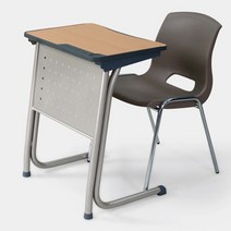 맥스유로우레탄B 1인용 책상의자 수강용 학원용 연수용, 그린, 핑크