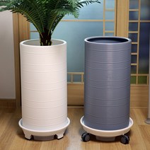 도희네화분 가로줄 대형 FRP화분 가볍고 내구성 강한 대형화분 실내인테리어화분 학교화분 관공서화분 플라스틱화분, 화이트 가로줄 대형FRP화분 (물받이5호형)