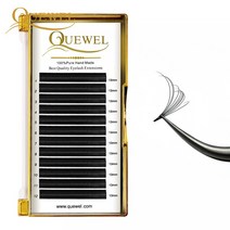 Quewel-쉬운 팬 볼륨 속눈썹 연장 블루밍 자체 제작 개화 빠른 두꺼운 인조 밍크, 02 C_02 0.07mm_02 9mm