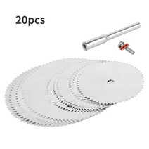 미니 원형 톱 블레이드 전기 그라인딩 커팅 디스크 금속 커터 전동 공구 목재 커팅 디스크 용 로타리 도구, 20개
