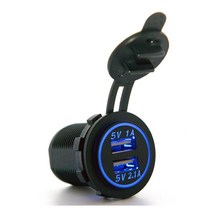 KDsafe 1번 초고속충전 USB단자 매립형 QC3.0 시거소켓 블루