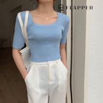 플래퍼 FLAPPER 스퀘어넥스키니립니트_RB3SKN040C