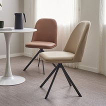 가구로드 회전체어 디자인 거실 가죽 회전식탁의자, 그레이, 1개