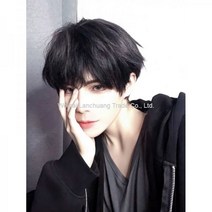 20대 남자가발 코스플레이 변장 이미지변신 남성미용, 그레이