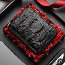 패밀리샵 악어패턴 소가죽 아코디언카드지갑 40대여성 남자지갑