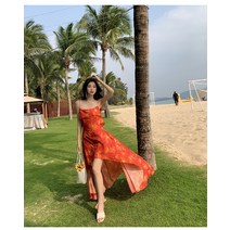 비치 휴양지 바캉스 원피스 하와이 비치웨어 해변 허니문 오프숄더 루즈핏 해외여행 드레스
