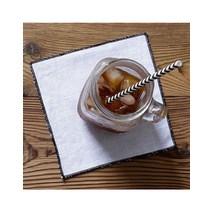 린넨 티 코스터-머스타드옐로우 (15x15cm), 아보카도그린