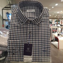 바찌 NC06 포근하고따뜻한 기모체크일반 편안한 밑단일자 일반핏긴팔남방 VD1L4CR553N