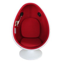 카페 디자인 팔걸이의자 튤립 라운지체어 1인 북유럽 거실 싱글 에그 체어, 브래킷이 있는 오디오 터치 호스트로 사용자 정의