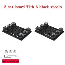 알루미늄프로파일 샌드위치판넬 12 세트 v 슬롯 갠트리 프로파일 용 큰 pom 바퀴가있는 20 80mm 알루미늄 갠트리 플레이트 cnc 기계 부품 3d 프린터 부품 검정, 2 세트 6 블랙 휠