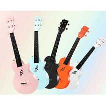 콘서트 우쿨렐레 입문용 초보용 클래식 미니 소형, 23인치 - 코랄 오렌지