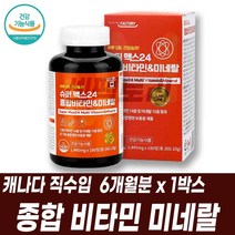 종합비타민 멀티비타민 고농축비타민 캐나다 건강보조식품 비타민B12 영양제 MULTIVITAMIN 비타민BC 비오틴 엽산 베타카로틴 부모님건강식품 할아버지생신선물 실버영양제, 6개월분 1박스
