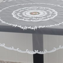 레이스 원형 식탁보 80cm 자수 테이블보 원형레이스