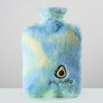 홀치기 염료 플러시 온수 가방 2000ml 고밀도 PVC 따뜻한 병 핸드 워머 커버 랩 주전자 침대 기간 경련 용, 05 green 1800ml