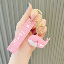 코리스마스 고래키링 열쇠고리, 핑크