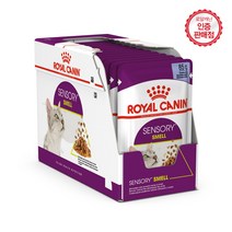 로얄캐닌 고양이 사료 파우치 센서리 85g x 12개+사은품, 캣 센서리 스멜 파우치 젤리 12개+사은품