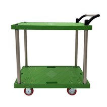 신원산업 플라스틱 2단대차 녹색 알루미늄손잡이 소/중/대/특대, 선택04.특대