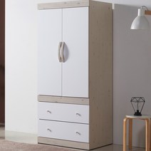 뉴그린퍼니처 모던 투서랍 옷장, 워시화이트