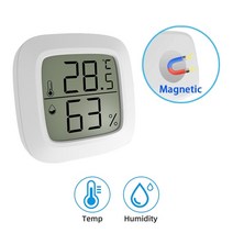 기상상황 날씨 표시 한눈에 탁자시계 벽시계 temea magnetic mini lcd 디지털 룸 온도계 온도 센서 습도 측정기 실내 습도계 게이지 weather station, 온습도계