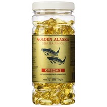 Golden Alaska 심해 어유 오메가-3 1000 Mg 200 캡슐, 200개입x한 병