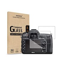 (3개입 3개) 강화 스크린 프로텍터 Nikon D7100 D7200 D800 D800e D810 D750 D600 D610 D500 Akwox [0.3mm 2.5D 고화질 9H], 3개