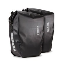 THULE 자전거 백 & 랙 쉴드 패니어 25L 1쌍, 블랙