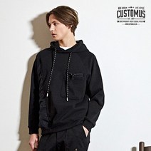 커스텀어스 샤링 오버핏 후드맨투맨종택일