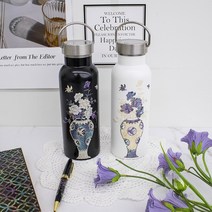 나빌레라 국산 스테인리스 자개텀블러(화병) 500ml, 블랙