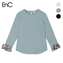 이엔씨 ENC 펜디소매러플 블라우스 ENBA83861O