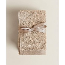 자라홈(ZARAHOME) (3장 세트) 프리미엄 코튼 타월 48599002731, 다크 베이지_30 x 30 cm