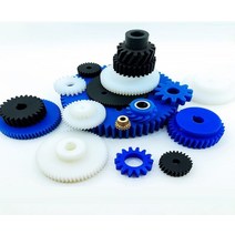 베벨기어 톱니기어 내마 모성 및 고온 내성 나일론 기어 랙 mc901 블루 POM 베벨 플라스틱 부품, 1.25 치아 - 2x6x20mm