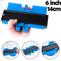 각타일 조각타일 불규칙한 윤곽 게이지 아크 눈금자 플라스틱 게이지 윤곽 프로파일 곡률, 협력사, 14cm 이쪽