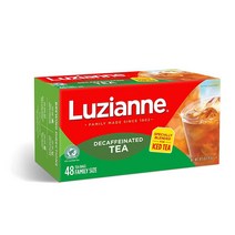 Luzianne 디카페인 아이스 티백 무가당 48 카운트 박스 특별히 혼합 아이스 티 맑고 상쾌한 집에서 양조한 여름 피크닉 음료