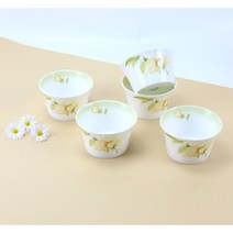 [한국도자기] 플라워 공기 대접 옐로우 진핑크 연핑크