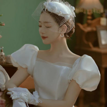 결혼 웨딩 파티 선물용 화보 촬영 복고 개화기 소품 페도라 모자 11
