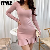 [이쁘네] 퐁퐁플레어원피스 원피스 미니원피스 플레어 A라인 슬림 타이트 H라인
