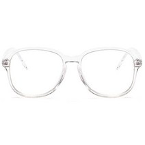 DM PKFARM 남녀공용 패션 빅사이즈 오버핏 투명 화이트 안경테 1EA