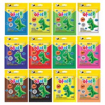 아모스 아이폼 50g 파우치 12색 컬러폼클레이 지퍼백, 형광연두