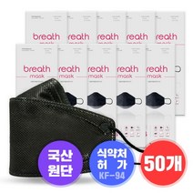 브레스마스크 KF-94(블랙) 대형 25매 X 2세트 (총 50매)