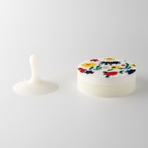 마나 POCO 플라워 수세미 (거치대 포함) / K032, 흡착판[화이트]