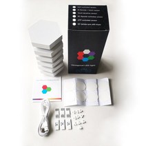 마르세유조명 월램프 벽조명 벽등 새로운 아이디어 벽 DIY Led 벌집 단일 흰색 빛 터치 민감한 양자 육각형, 02 6 PACK_03 AU adapter