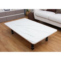 민스퍼니처 1200x800 높이조절용 쌍발형 접이식 명절용 교자상 손님용 집들이 큰상 대형상 6인8인상, 비앙카마블 1200x800 높이조절쌍발형