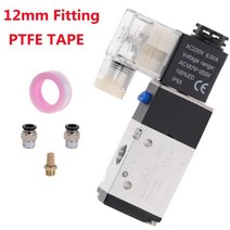 공압 솔레노이드 밸브 3 방향 2 위치 공기 제어 3V210-08 DC12V DC24V AC110V AC220V, 3V210-08-w 12mm, DC 24V