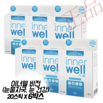 이너웰 비전&티어스테인 (눈물자국 눈 건강) 종합영양제 겔타입 스틱형 (유통기한:23. 12. 01), 이너웰 비전 20스틱 X 6박스