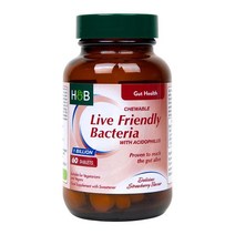 Holland & Barrett Live Friendly Bacteria 홀랜드앤바렛 리브프렌들리 박테리아 딸기맛 60츄어블정