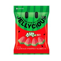 롯데 젤리셔스 수박바 1봉(56g)