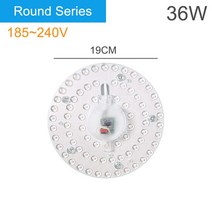 Kaguyahime 자기 수정 된 소스 led 천장 조명 12W 16W 20W 24W 220V 에너지 절약 전구 문 어 보드 빛 튜브 모듈, [05] 36W Round Series, [03] Three Colors