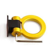 견인고리 렉스턴견인고리 렉스턴스포츠견인고리 모하비견인고리 자동차 스타일링 트레일러 후크 스티커 장식 후면 전면 시뮬레이션 레이싱 링 차량 견인, Gold A, 1개